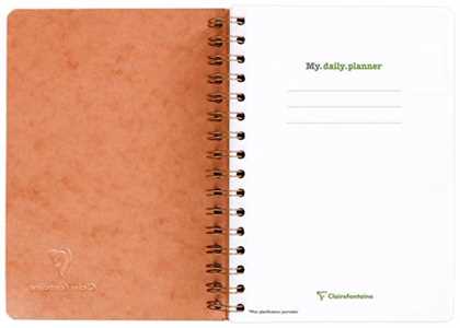 Cartoleria Taccuino spiralato Age Bag, My.Daily Planner 14,8x21cm 125F pre-stamp. stacc.Cognac Clairefontaine