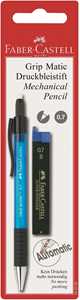 Cartoleria Blister 1 portamine Grip Matic 0,7 mm + mine B Faber-Castell