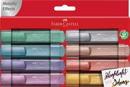 Cartoleria Bustina con 8 evidenziatori Textliner 1546 Metallic Faber-Castell