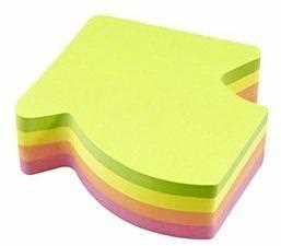 Cartoleria Cubo sagomato Freccia da 200 sticky notes adesivi fluo - 70x70 Info