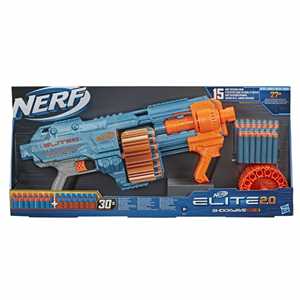 Giocattolo Nerf Elite 2.0 - Shockwave RD-15 (Blaster con tamburo rotante da 15 dardi, lancio a raffica con azione a pompa Hasbro