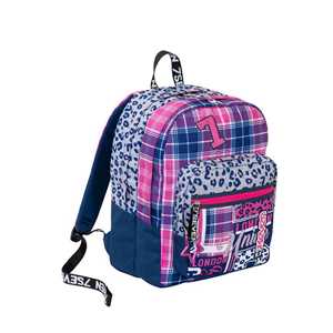 Cartoleria Zaino scuola Outsize Seven 7.1 Cheer Girl Blue Print. Blu-Rosa Seven