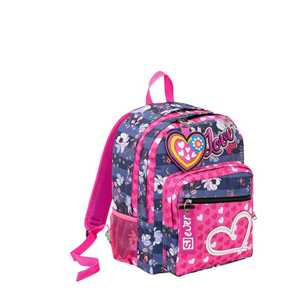 Cartoleria Zaino scuola doppio scomparto Seven SJ Ever Love Candy Fuxia. Rosa-Viola Seven