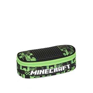 Cartoleria Astuccio Ovale Organizzato Green Minecraft Panini