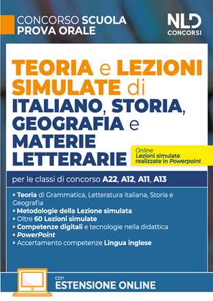 Libro Concorso Scuola. Teoria e lezioni simulate di italiano, storia, geografia e materie letterarie. Con espansioni online 