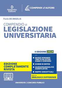Libro Compendio di legislazione universitaria 2024 Paolo De Angelis
