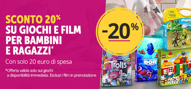 Film e giochi -20%