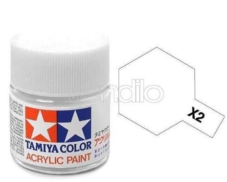 Mini X-02 White 10Ml Acrylic Color per Modellismo Tamiya