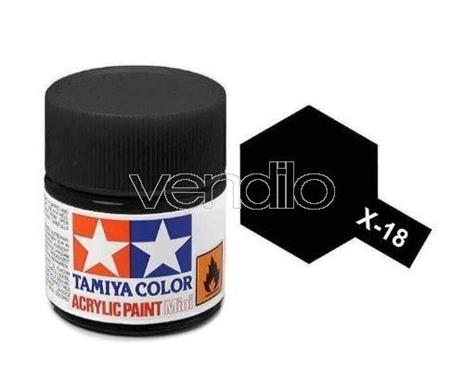 Mini X-18 Semi Gloss Black 10Ml Acrylic Color per Modellismo Tamiya