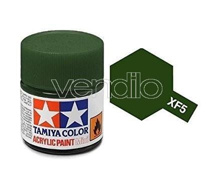 Mini Xf-5 Flat Green Verde 10Ml Colore Acrylic per Modellismo Tamiya - 2