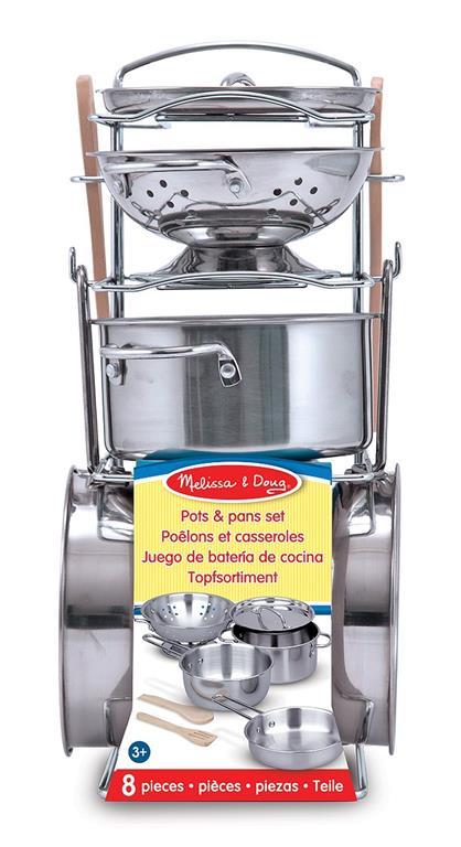 Let's Play House! Stainless Steel Pots & Pans Play Set - 12
