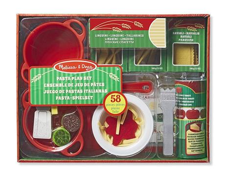 Melissa & Doug- Pasta Play Set Comida de Juguete de Madera, Multicolor (19361) - 6