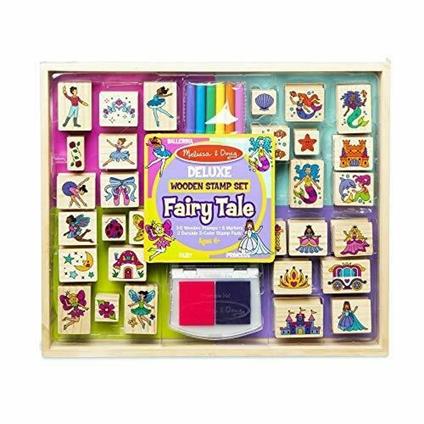 Melissa & Doug Set di Francobolli in Legno, per Arti e Mestieri, Regalo per Ragazzo o Ragazza