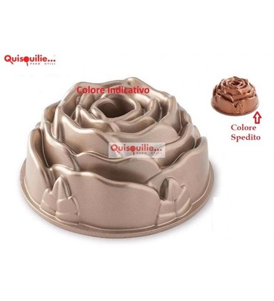 rose bundt - stampo torte a forma di rosa in alluminio pressofuso