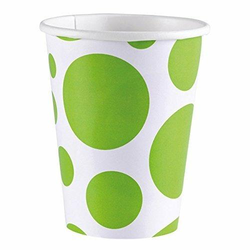 Solid Colour Dots Kiwi. 8 Bicchieri 200Ml