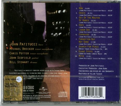Now - CD Audio di John Patitucci - 2