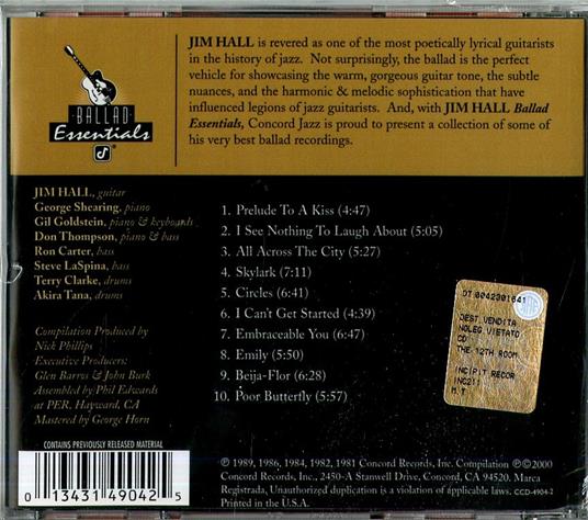 Ballad Essentials - CD Audio di Jim Hall - 2