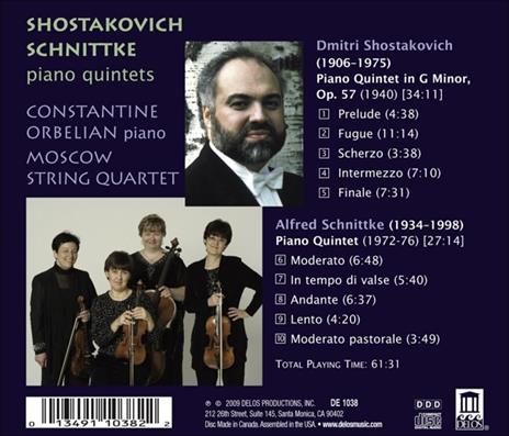 Quintetto per Pianoforte in Sol Minore Op.57 - CD Audio di Dmitri Shostakovich