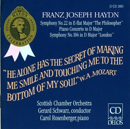 Sinfonie n.22, n.104 - Concerto per pianoforte n.2 - CD Audio di Franz Joseph Haydn