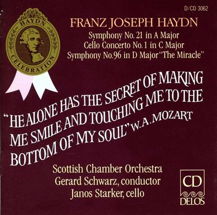 Sinfonie n.21, n.96 - Concerto per violoncello n.1 - CD Audio di Franz Joseph Haydn