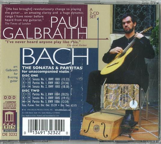 Sonate - Partite (Trascrizione per chitarra) - CD Audio di Johann Sebastian Bach,Paul Galbraith - 2