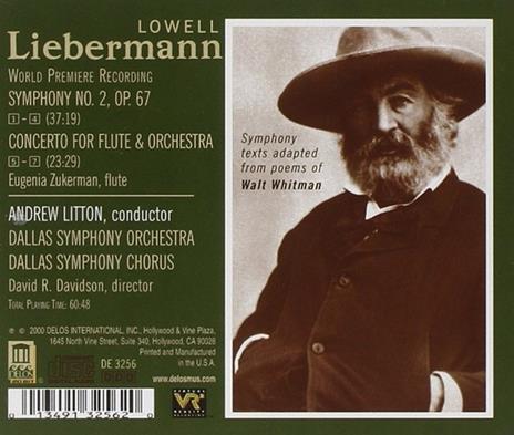 Concerto per Flauto Op.39, Sinfonia n.2 Op.67 - CD Audio di Andrew Litton,Lowell Liebermann