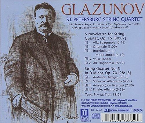 Five Novelettes-Quartet N - CD Audio di Alexander Glazunov - 3