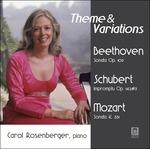 Sonata per pianoforte op.109 - Improvviso op.142 - Sonata K331 - CD Audio di Ludwig van Beethoven,Wolfgang Amadeus Mozart,Franz Schubert,Carol Rosenberger