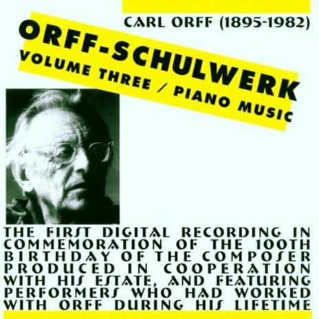 Schulwerk 3 - CD Audio di Carl Orff