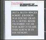 In Memory of Robert Johnson - CD Audio di Paul Williams