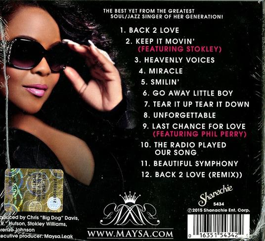Back 2 Love - CD Audio di Maysa Leak