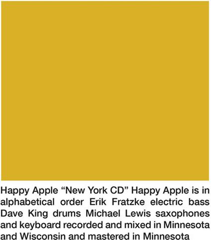 New York - CD Audio di Happy Apple