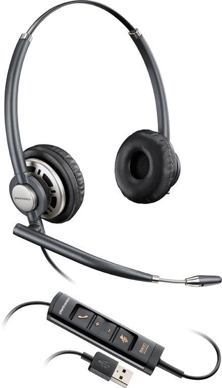 POLY Encorepro HW725 Cuffia Padiglione auricolare Nero, Argento