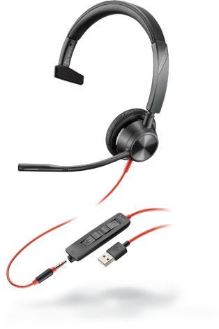 POLY Blackwire 3315 Cuffia Padiglione auricolare Nero
