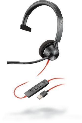POLY Blackwire 3310 Cuffia Padiglione auricolare Nero USB tipo A