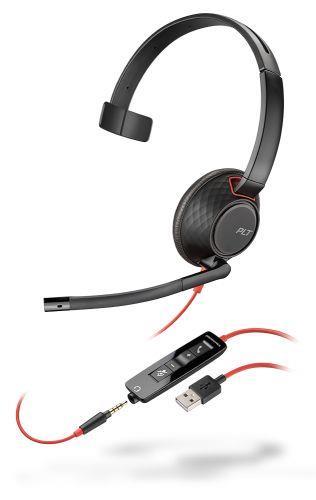 POLY Blackwire 5210 Cuffia Padiglione auricolare Nero USB tipo A