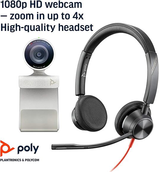 Kit Poly Studio P5 Con Blackwire 3325 (Plantronics) - Videocamera Per Videoconfe - 5