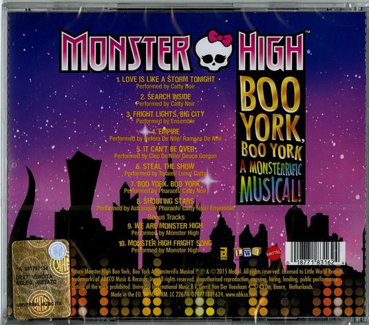 Monster High. Boo York (Colonna sonora) - CD Audio - 2