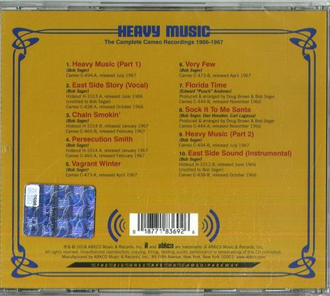 Heavy Music. The Complete Cameo Recordings 1966-1967 - CD Audio di Bob Seger - 2