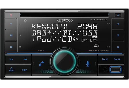 Kenwood DPX-7200DAB Ricevitore multimediale per auto Nero 50 W Bluetooth