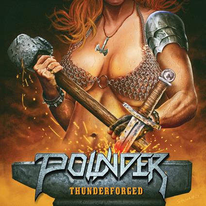 Tunderforged (Line Of Fire Coloured Vinyl) - Vinile LP di Pounder