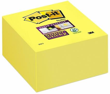 3M Post-it. Cubo 350 Foglietti Super Sticky. Colore Giallo Oro