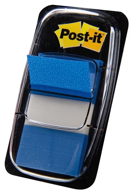 3M Post-it Index. 50 Bandierine Segnapagina Colore Blu (25,4x43,2 Mm)