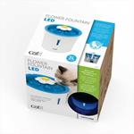 Catit LED Flower Fountain Plastica Blu, Bianco Gatto Abbeveratoio automatico per animali domestici