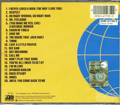 20 Greatest Hits - CD Audio di Aretha Franklin - 2