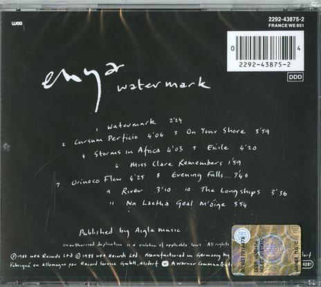 Watermark - CD Audio di Enya - 2