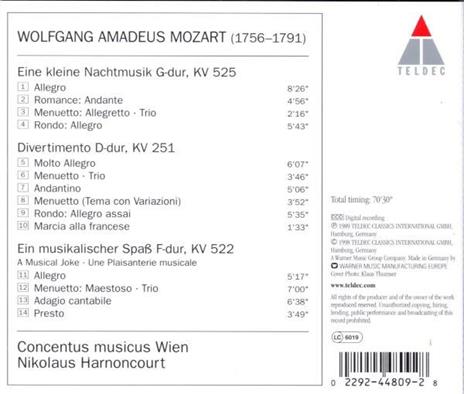 Eine Kleine Nachtmusik - CD Audio di Wolfgang Amadeus Mozart - 2