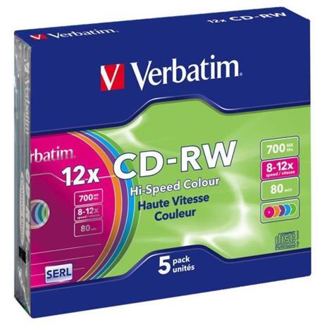 CD-RW Verbatim CD 700MB (5 Pezzi)