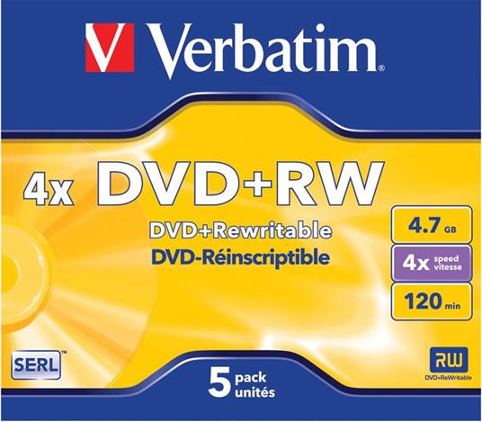 DVD-RW Verbatim DVD 4.7Gb (5 Pezzi) - 10