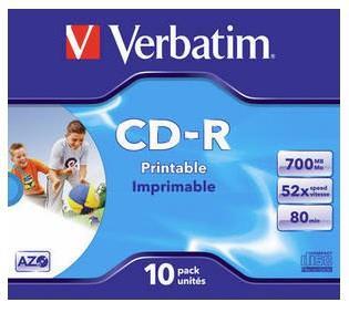 CD-RW Verbatim CD 700MB (10 Pezzi)